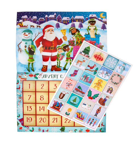 Little Likes Kids™ - Children's Advent Sticker Calendar (Caucasian Santa)
