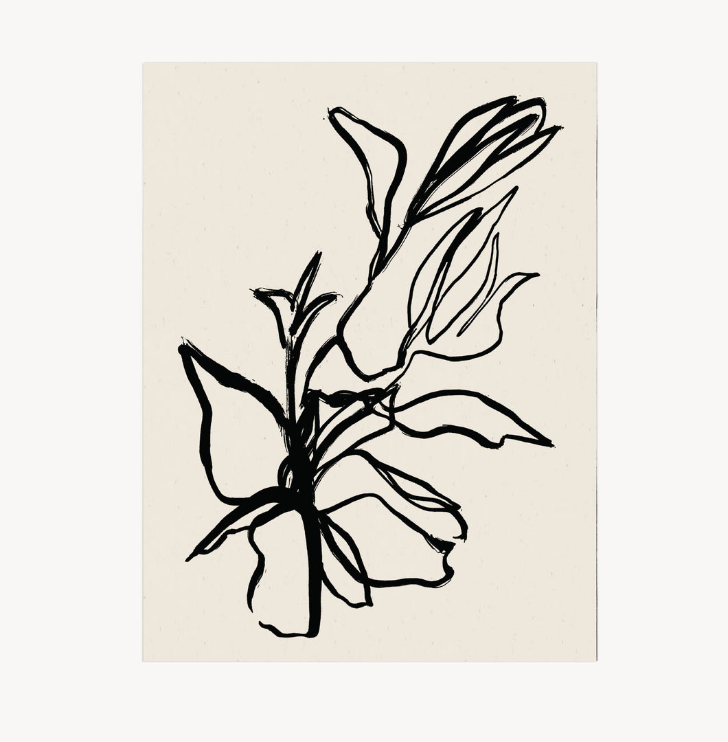 Wilde House Paper - Flora Art Print in Noir