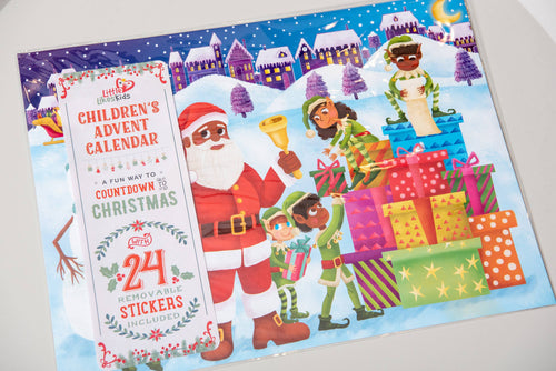 Little Likes Kids™ - Children's Advent Sticker Calendar (African-American Santa)